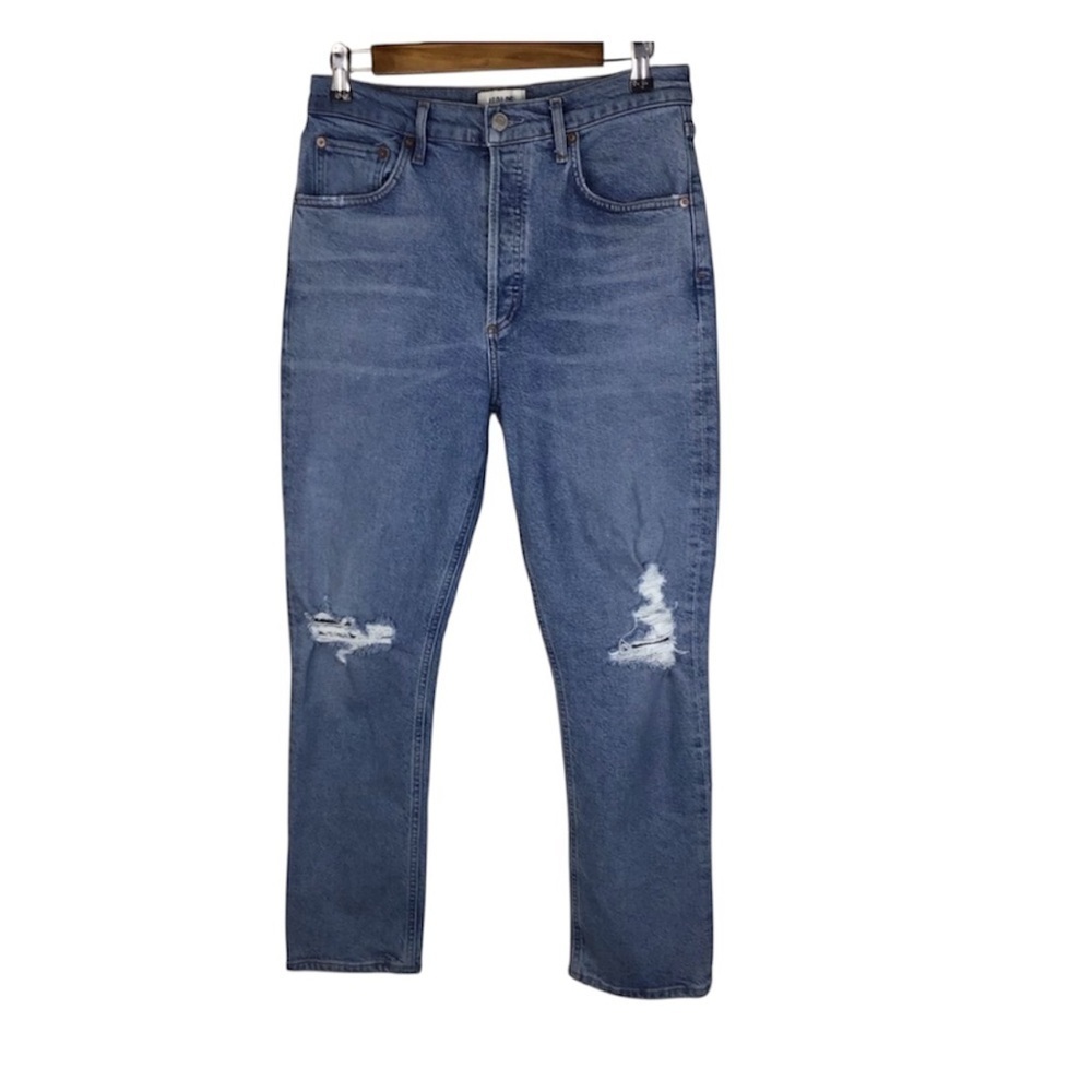 AGOLDE Riley High Rise Straight Crop in Whiplash Size 28.